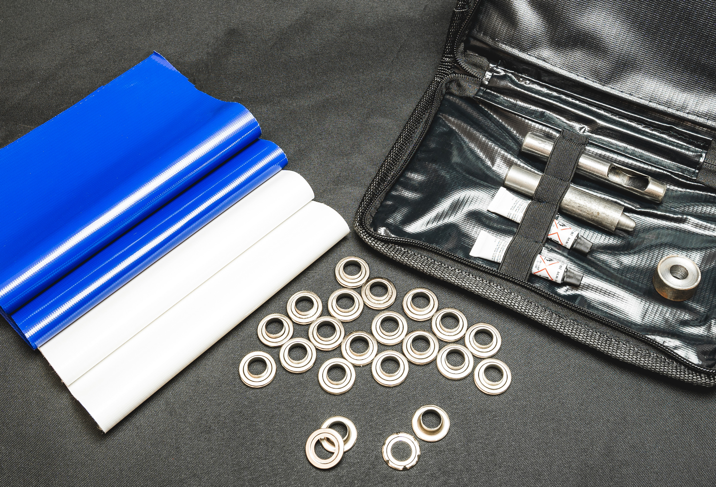 Reparatur-Set für PVC Zelte, versch. Farben