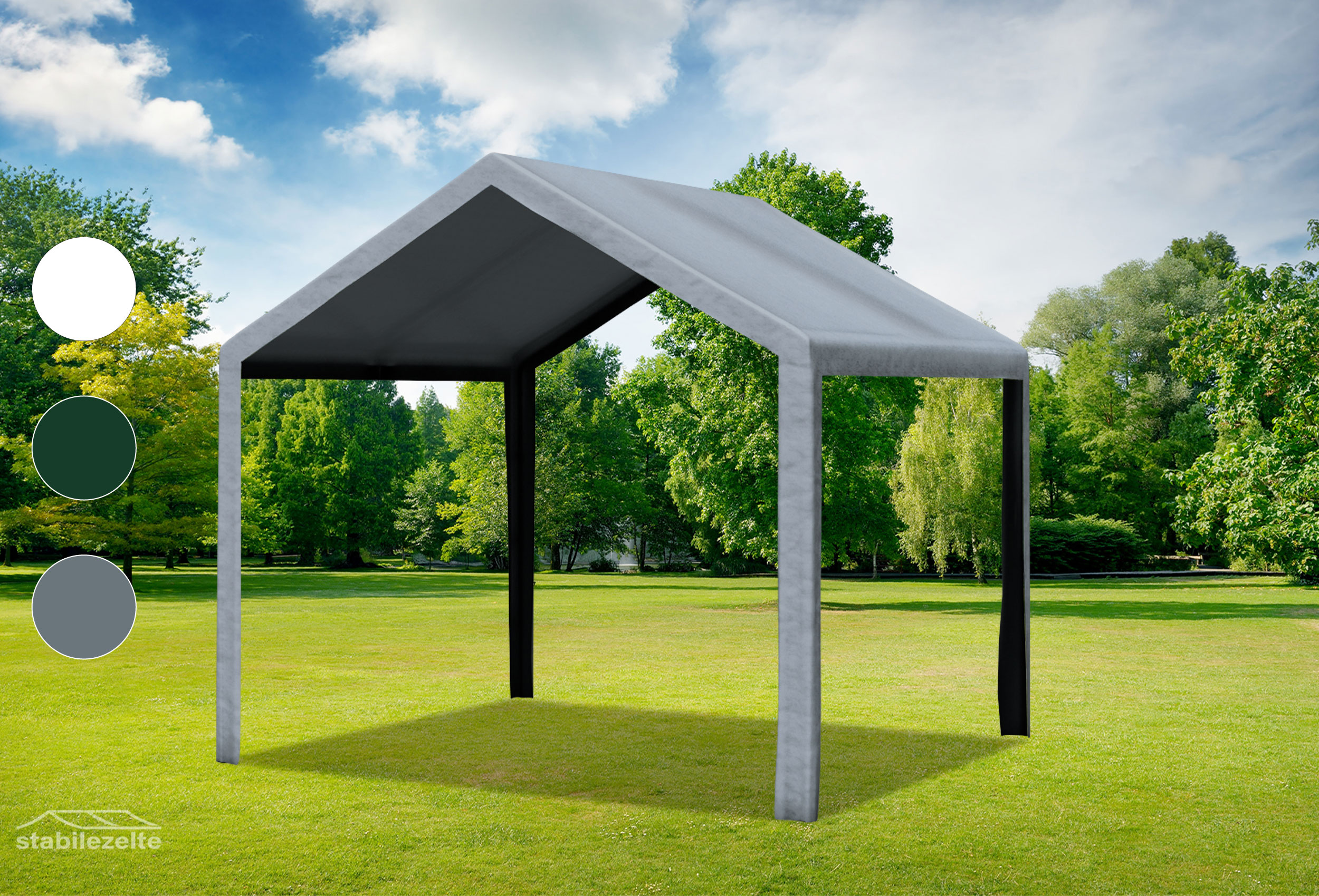 3x3 m Dachplane PVC inkl. Zubehör, 3 Farben