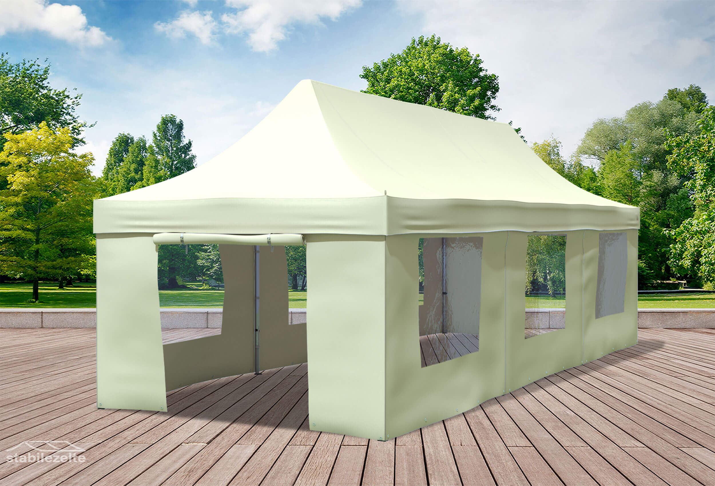 3x9 m Faltpavillon, Beige