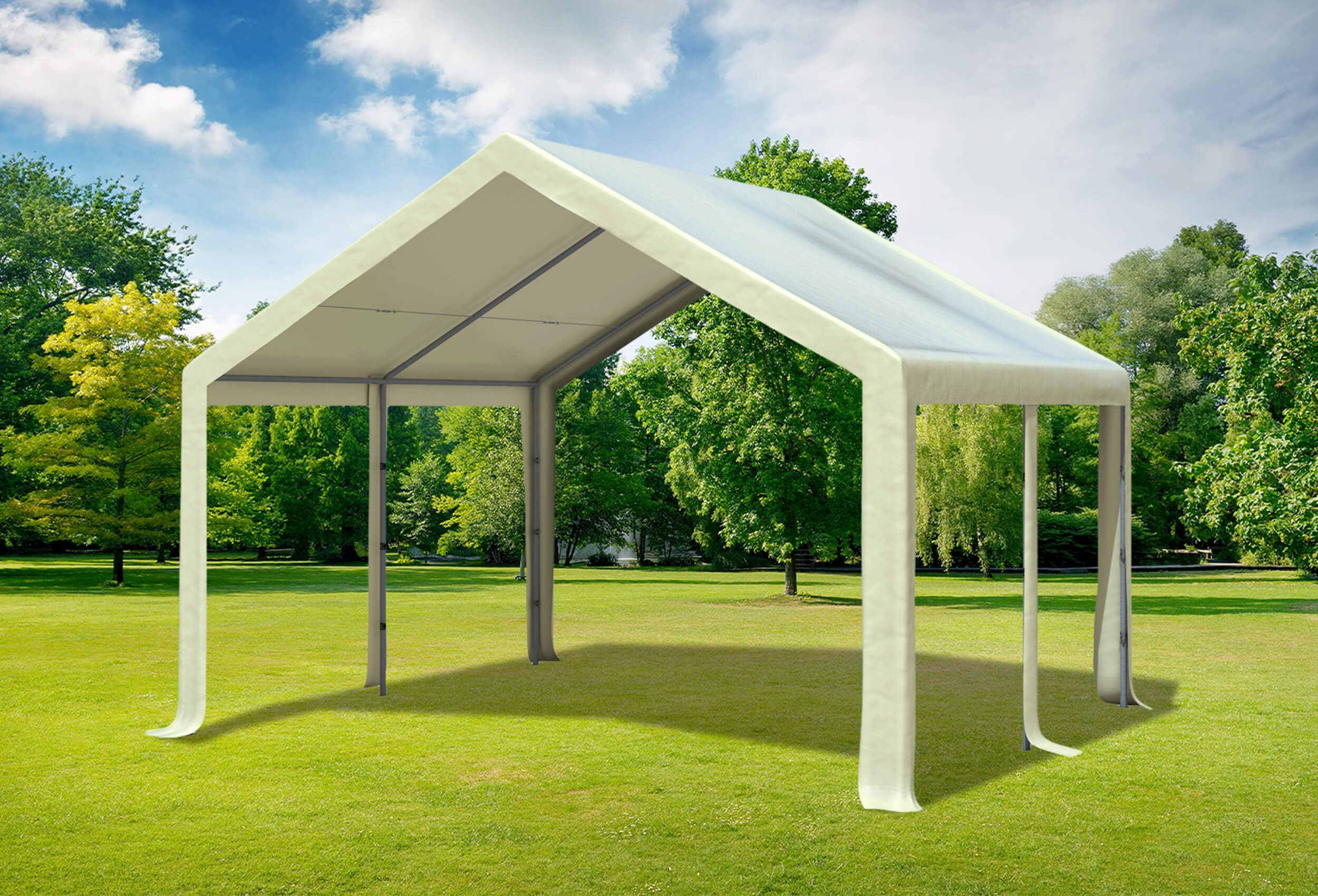 4x4 m Dachplane PVC inkl. Zubehör, 7 Farben