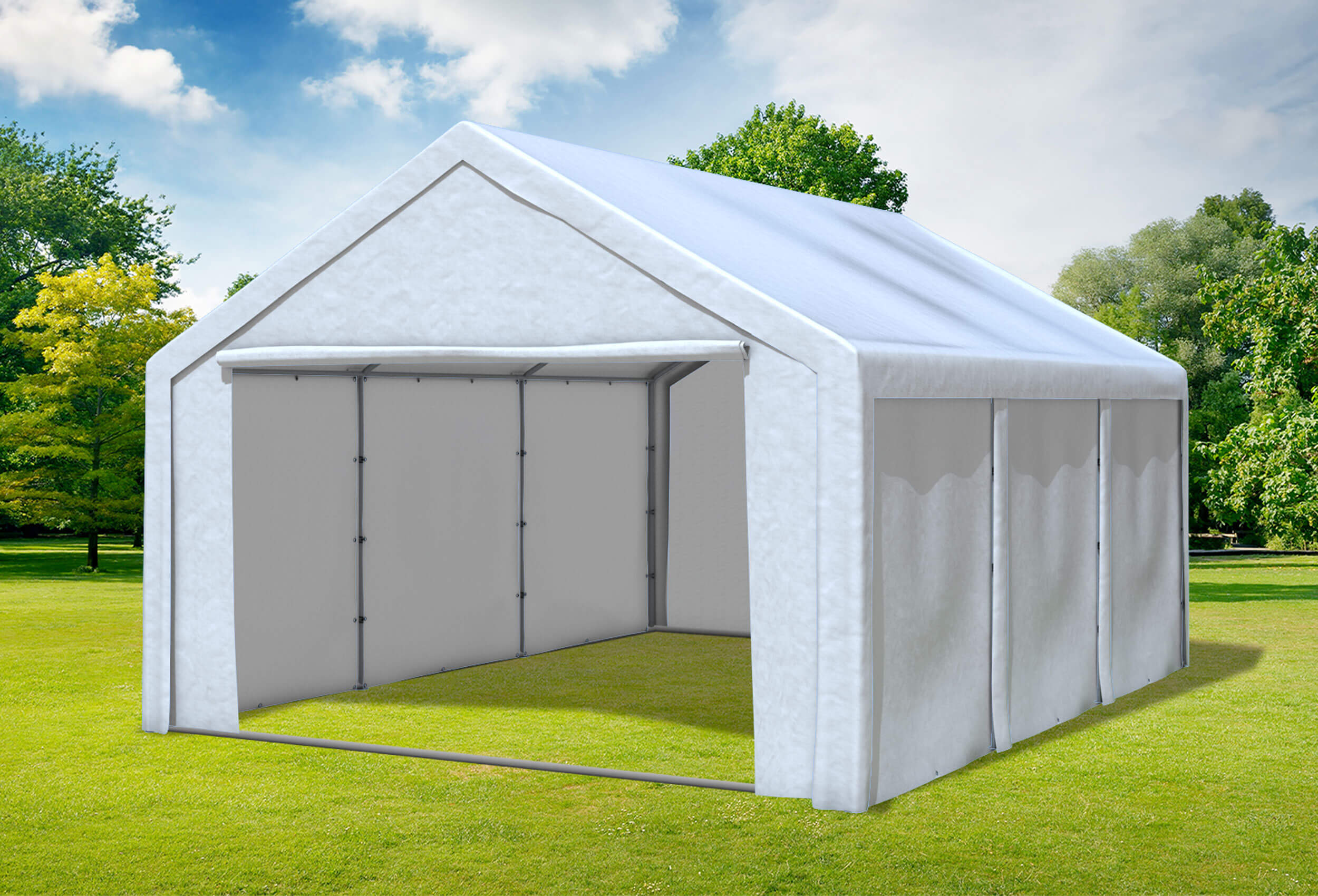 4x6 m Partyzelt, PE weiß