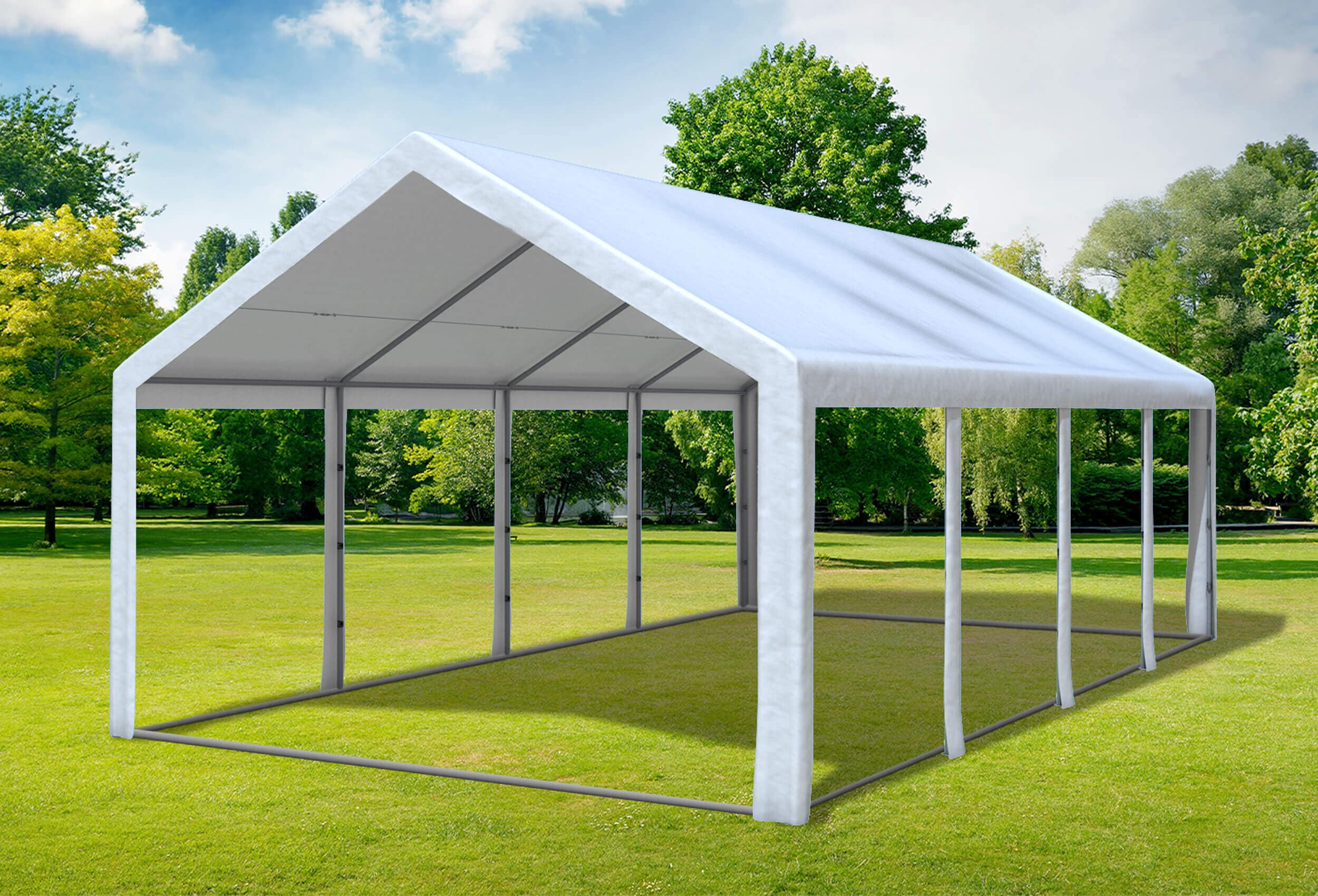 4x8 m Partyzelt, PE weiß