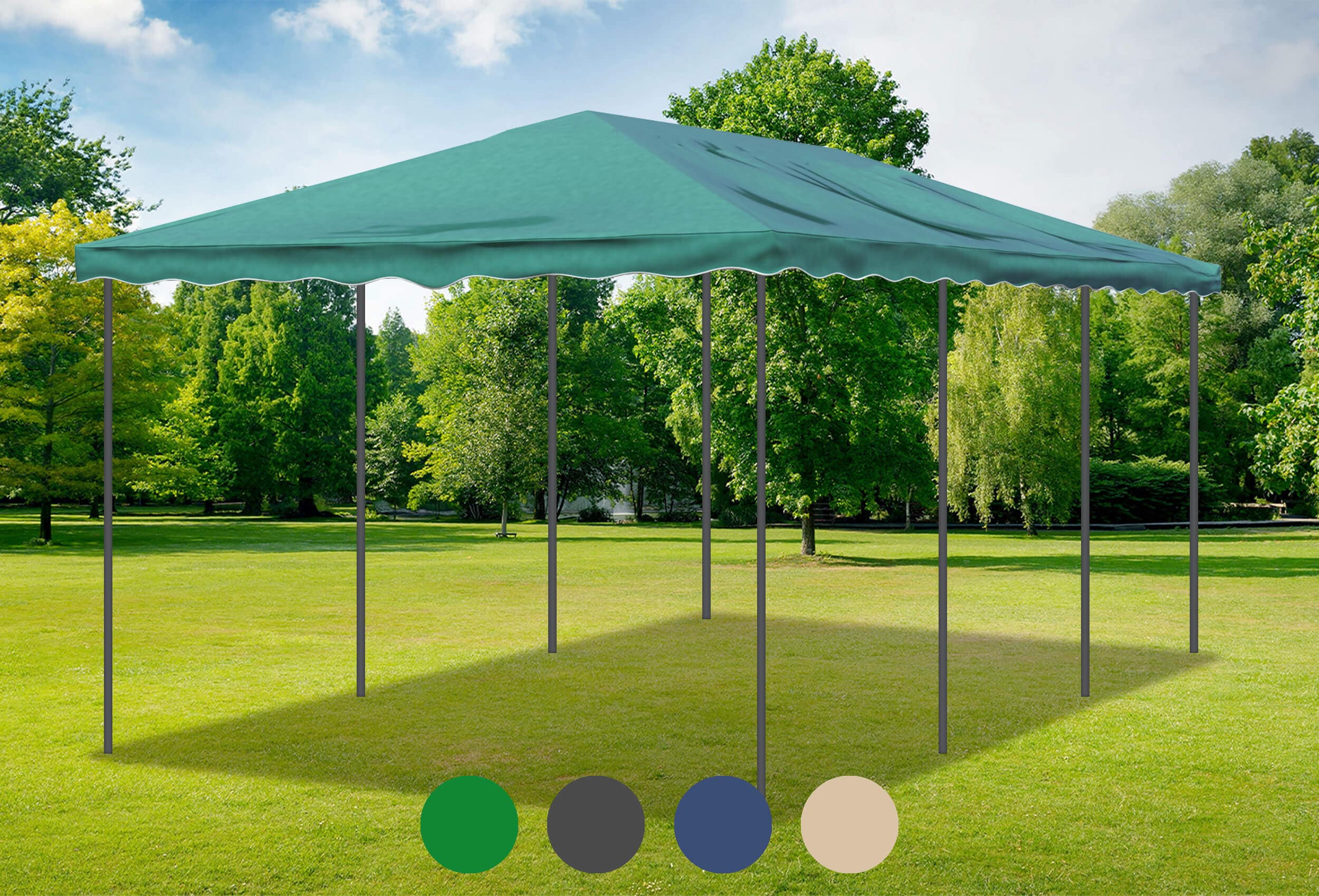 Grünes Ersatzdach für die Deluxe Serie 3m x 6m