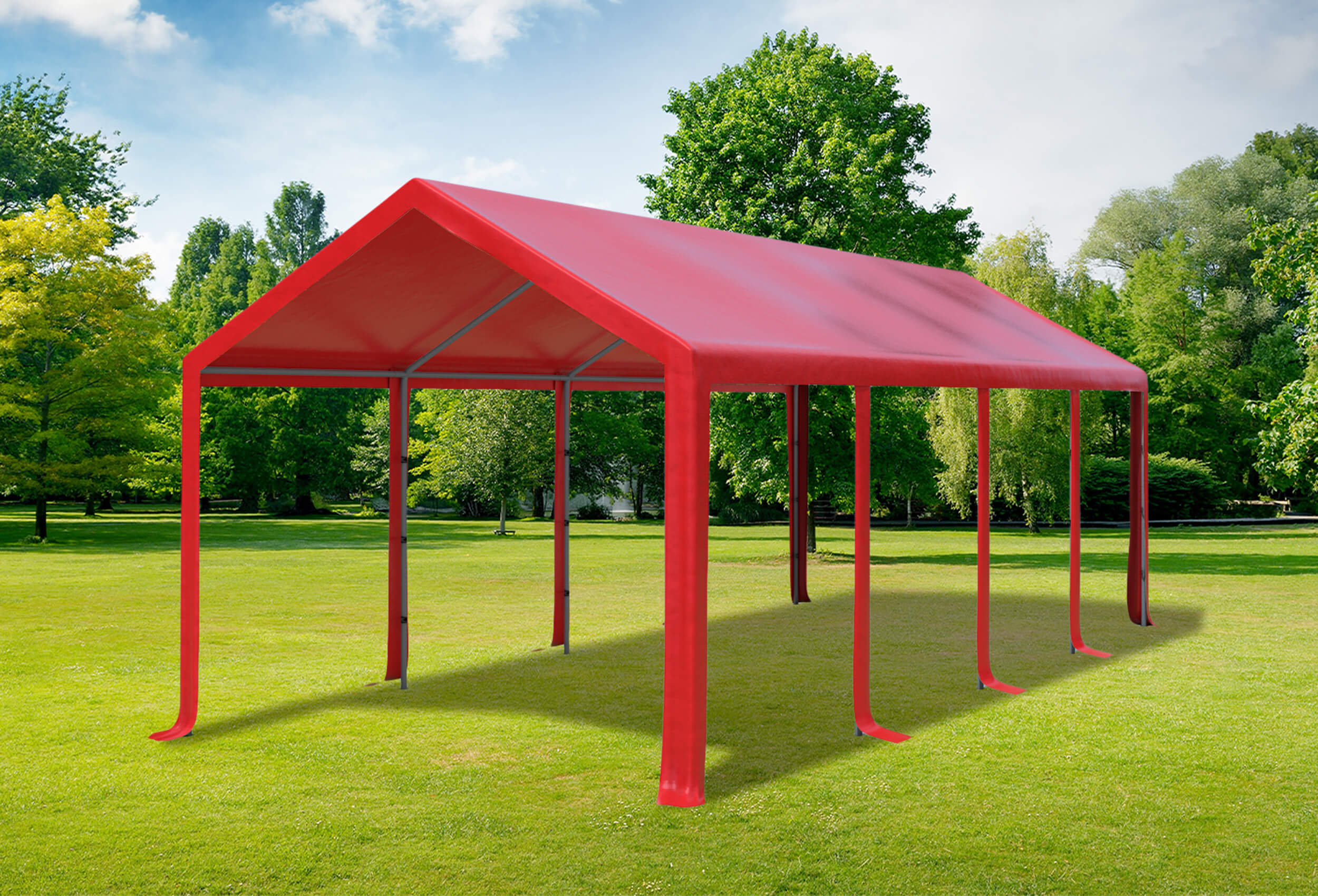 3x8 m Dachplane PVC inkl. Zubehör, 5 Farben