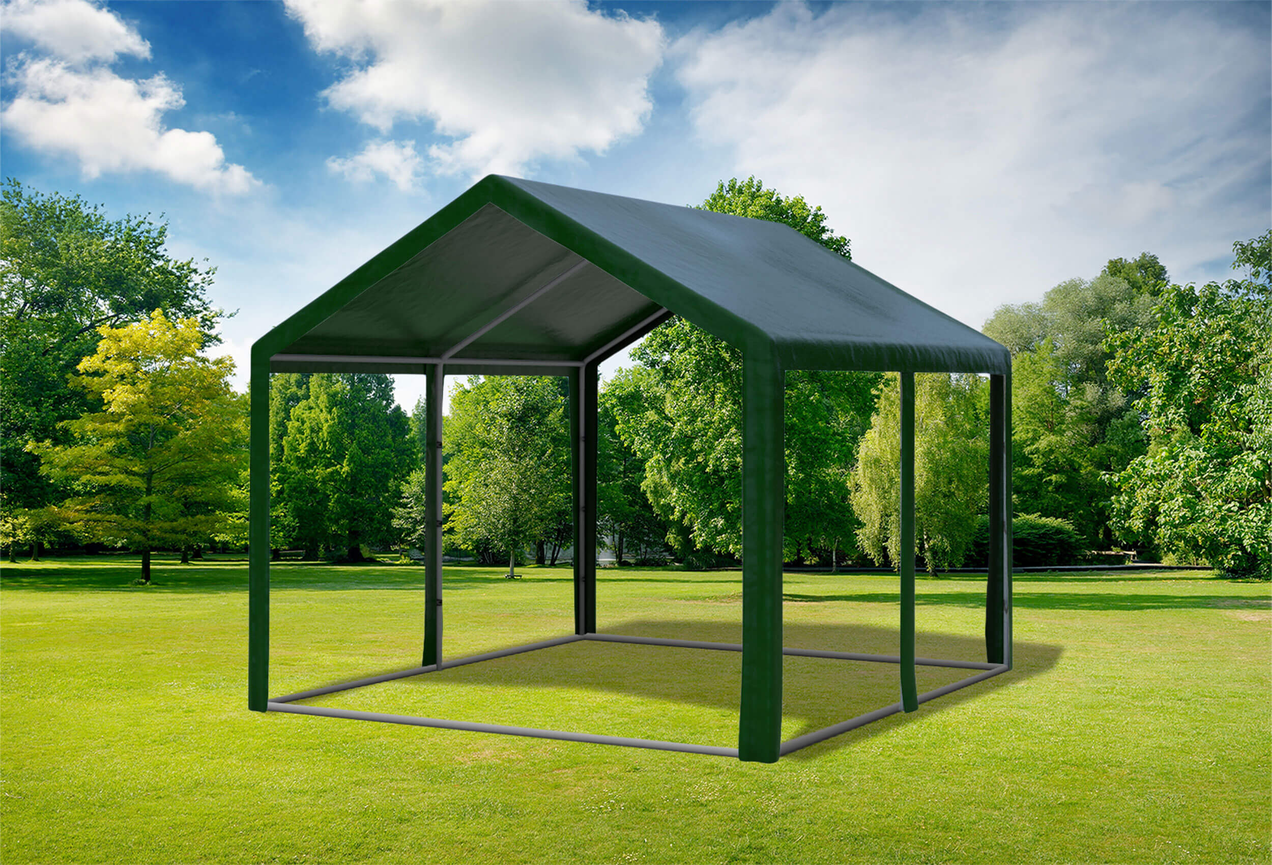 3x4 m Partyzelt, PE grün