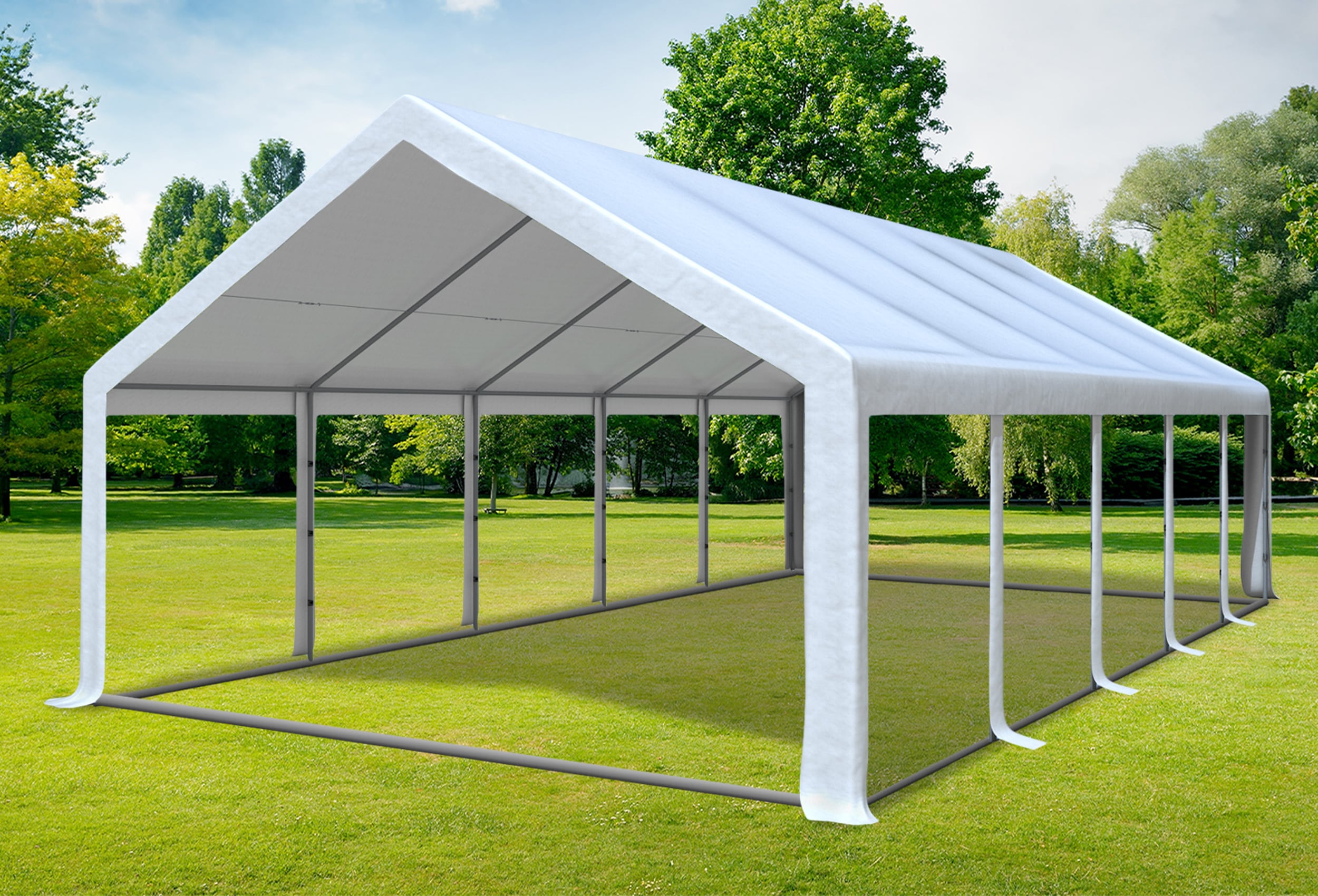 5x10 m Partyzelt, PVC weiß
