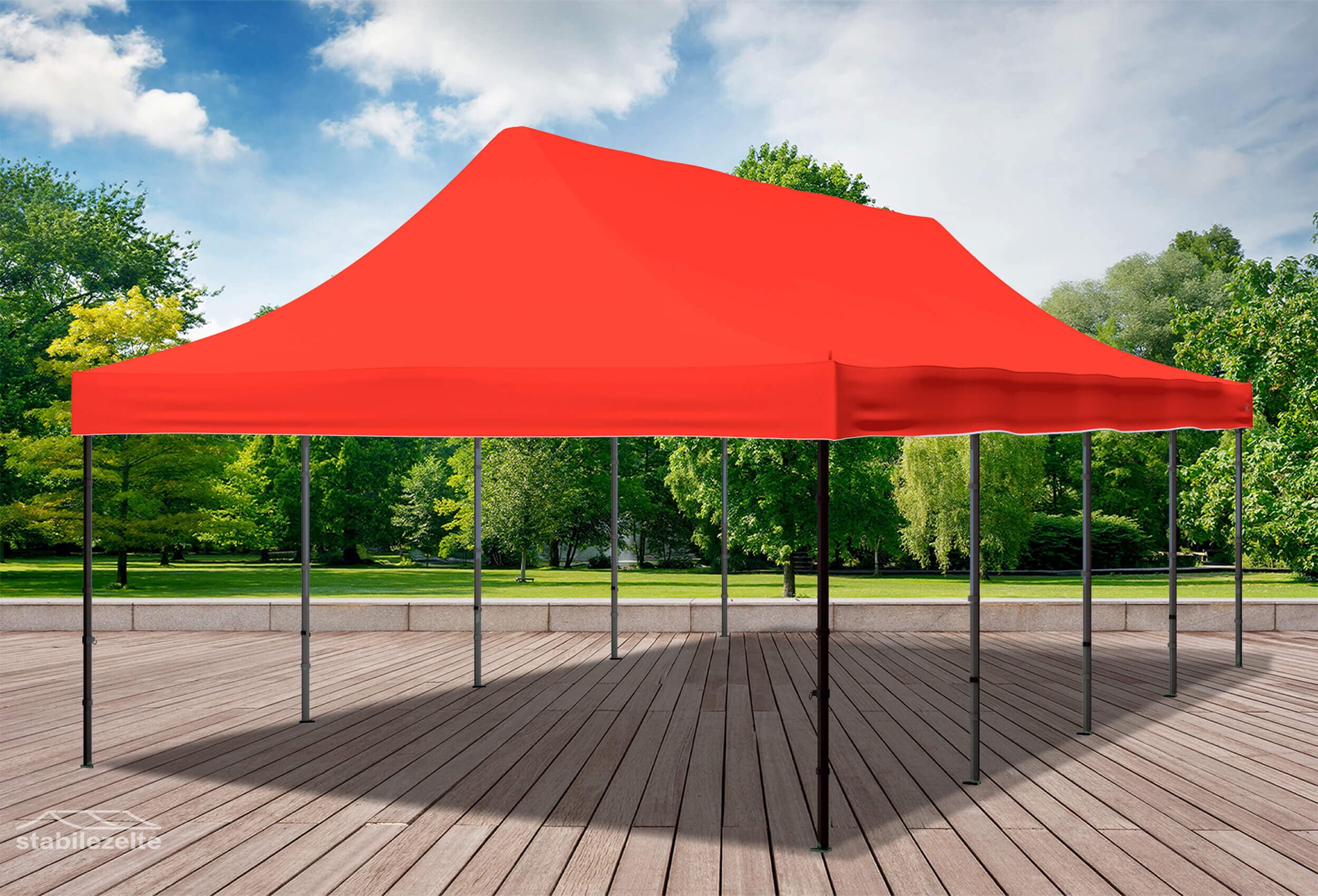 4x8 m Faltpavillon, rot