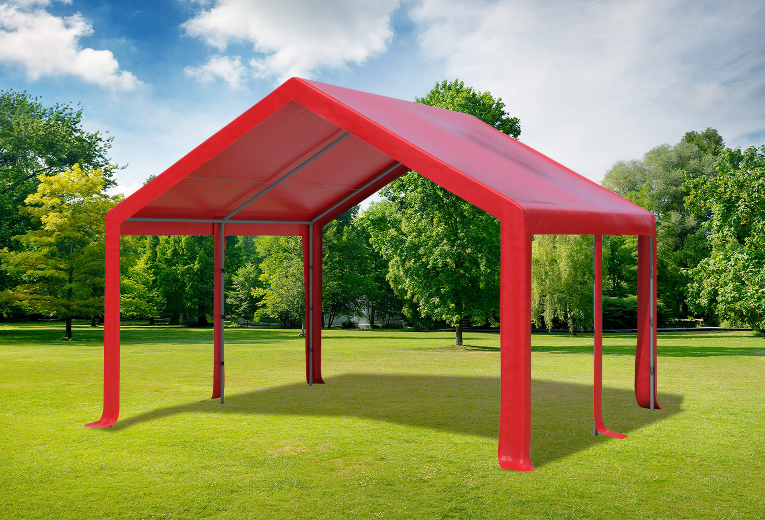 4x4 m Dachplane PVC inkl. Zubehör, 7 Farben