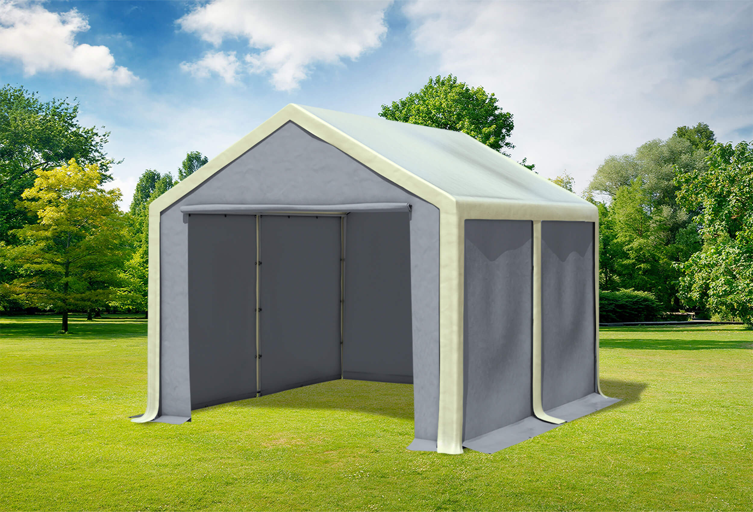 3x4 m Partyzelt, PVC Beige grau