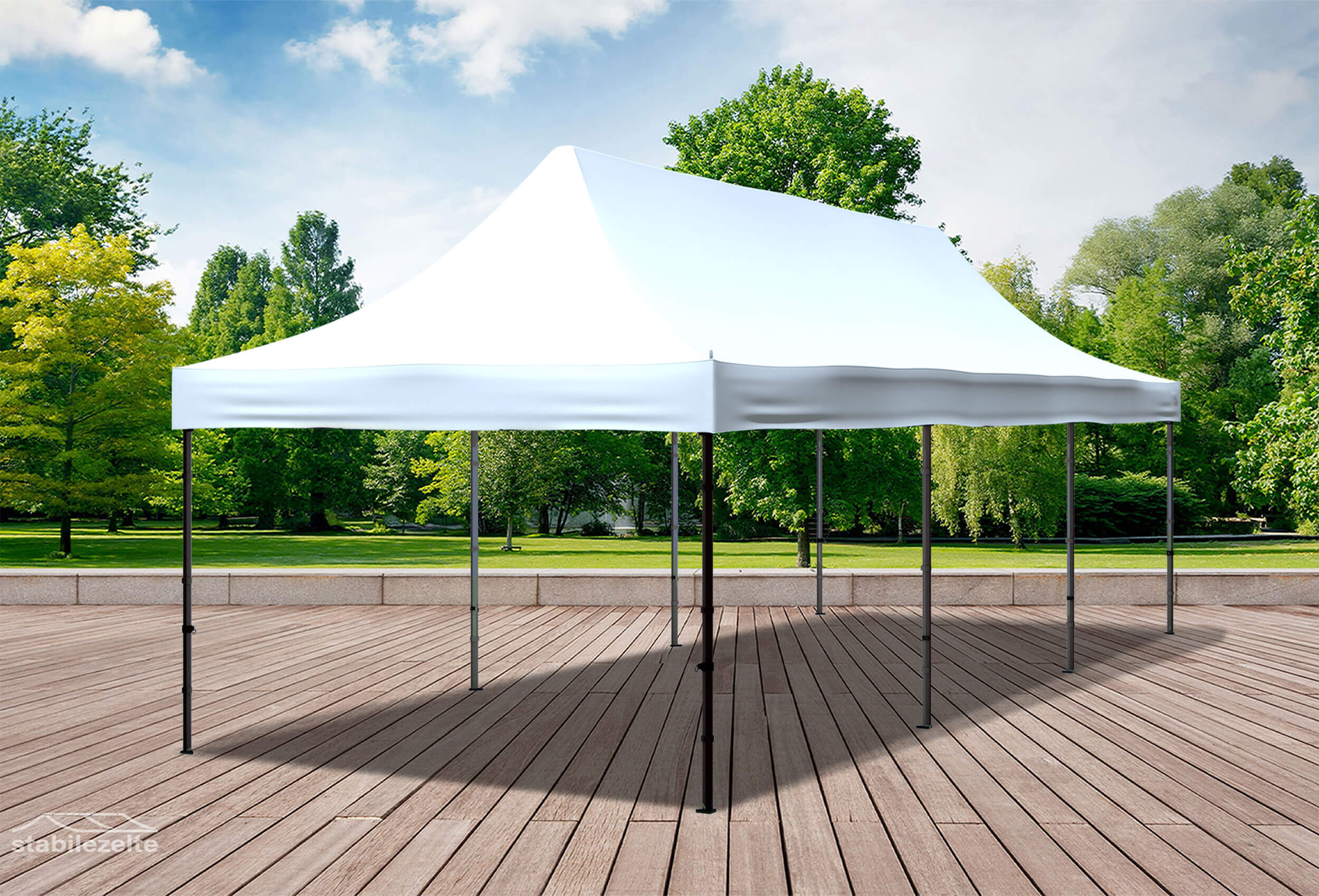 3x9 m Faltpavillon, weiß