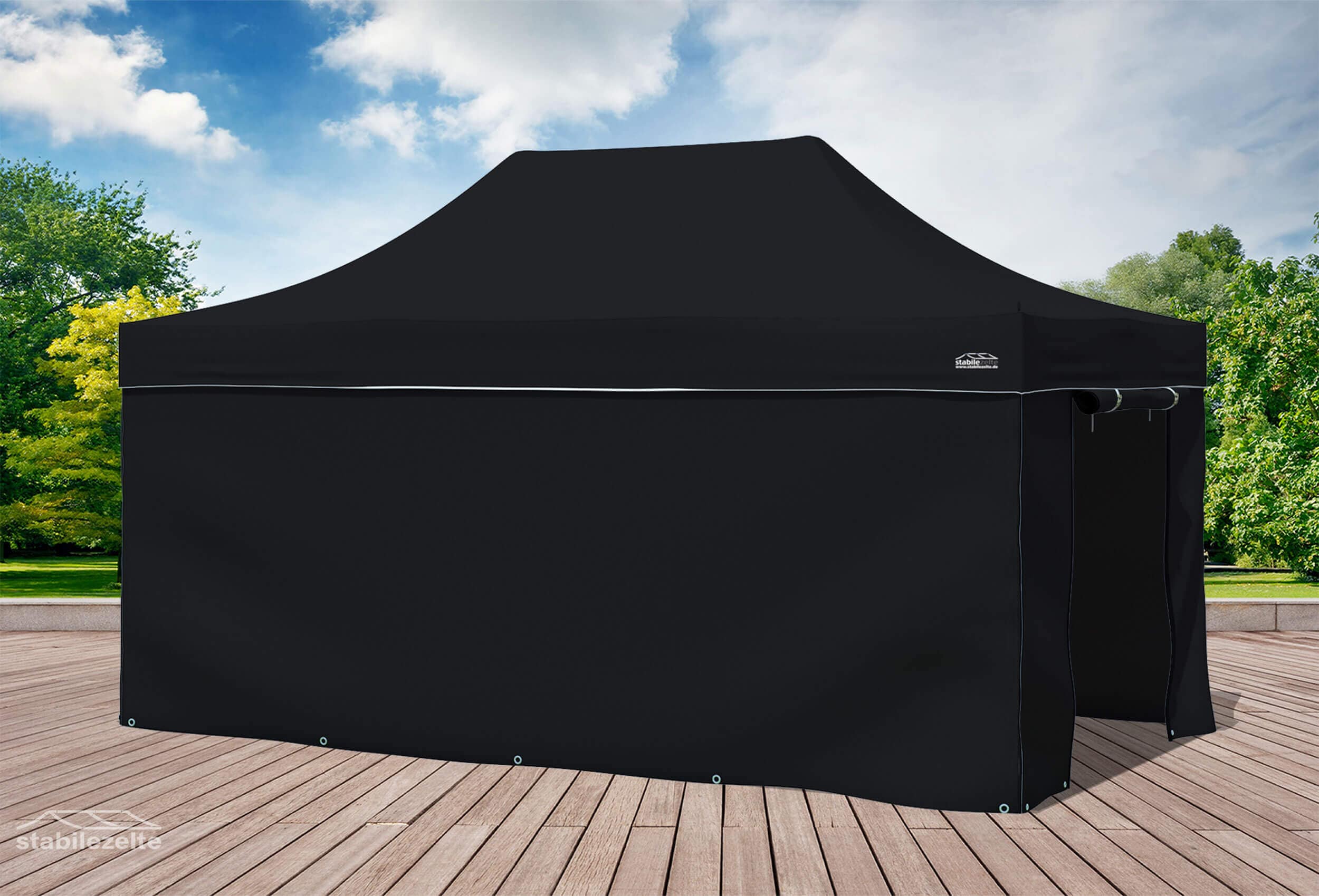 3x4,5 m Faltpavillon, schwarz