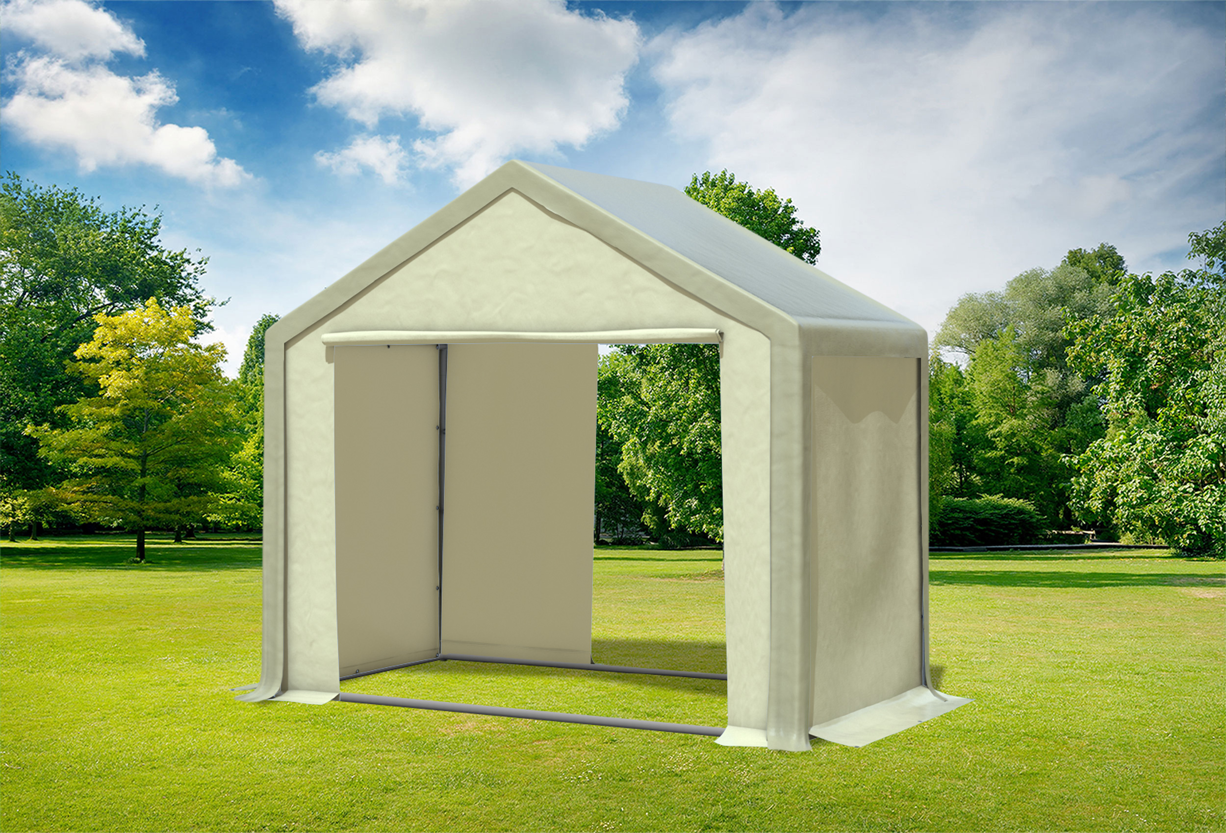 3x2 m Partyzelt, PVC braun Beige