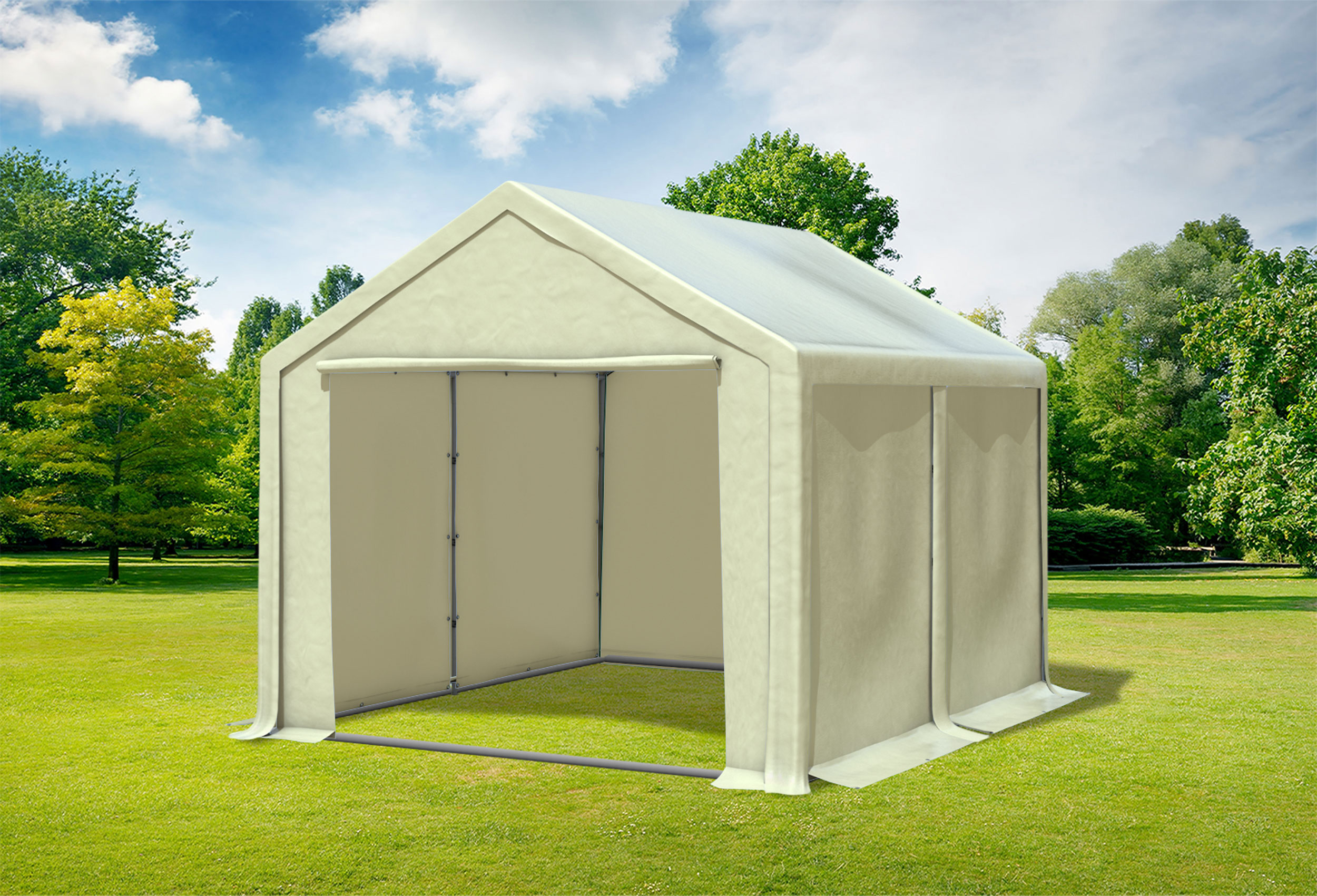 3x4 m Partyzelt, PVC Beige