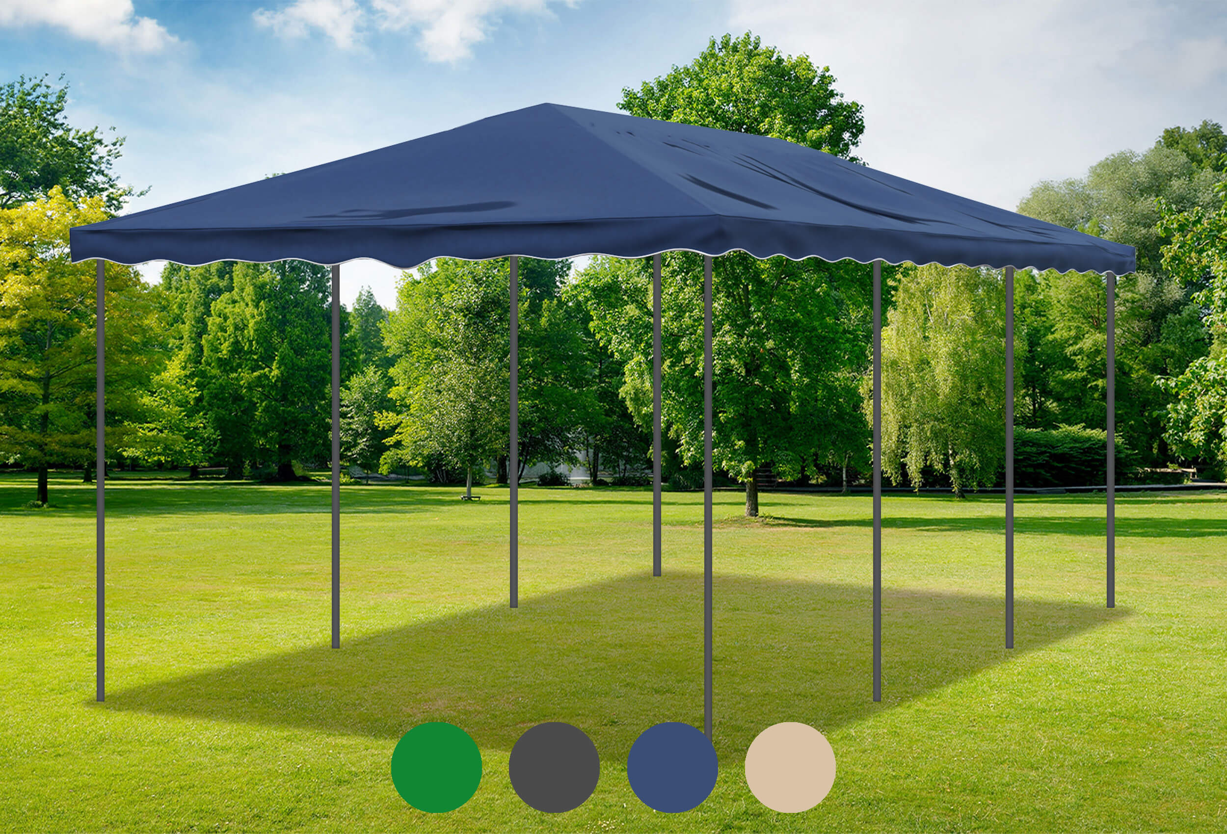 Blaues Ersatzdach für die Deluxe Serie 3m x 6m