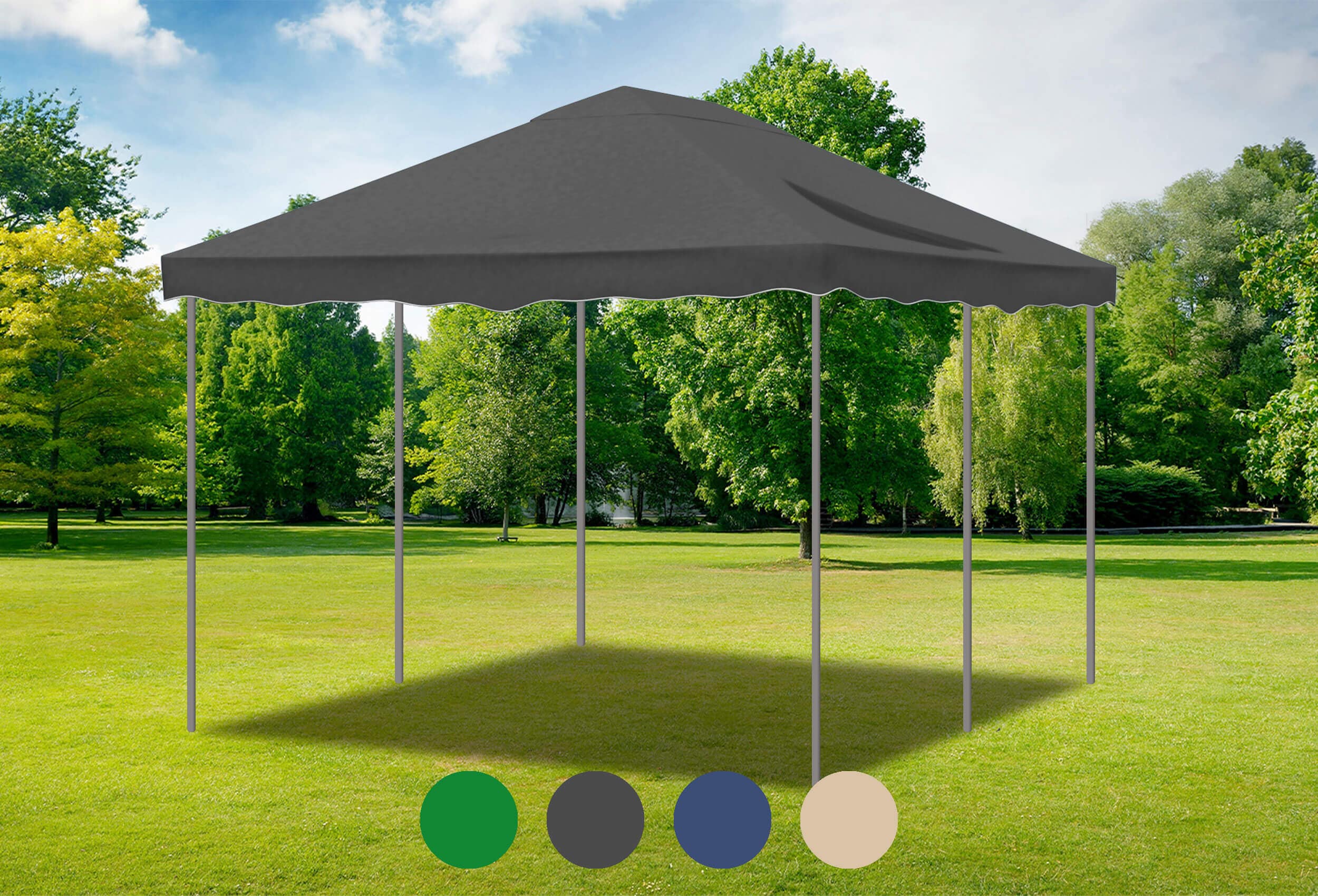 Anthrazitfarbenes Ersatzdach für die Deluxe Serie 3m x 4m