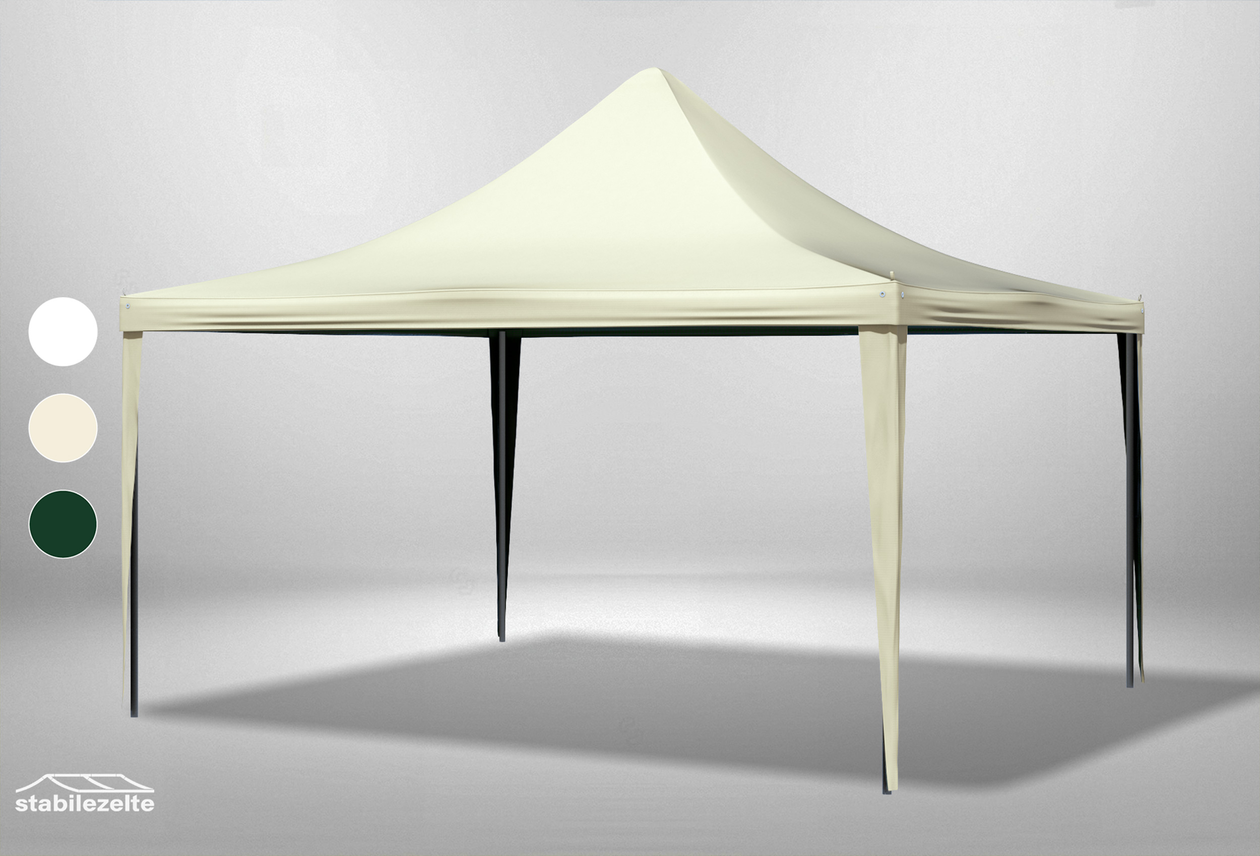 4x4 m Dachplane Arabica PVC inkl. Zubehör, 3 Farben