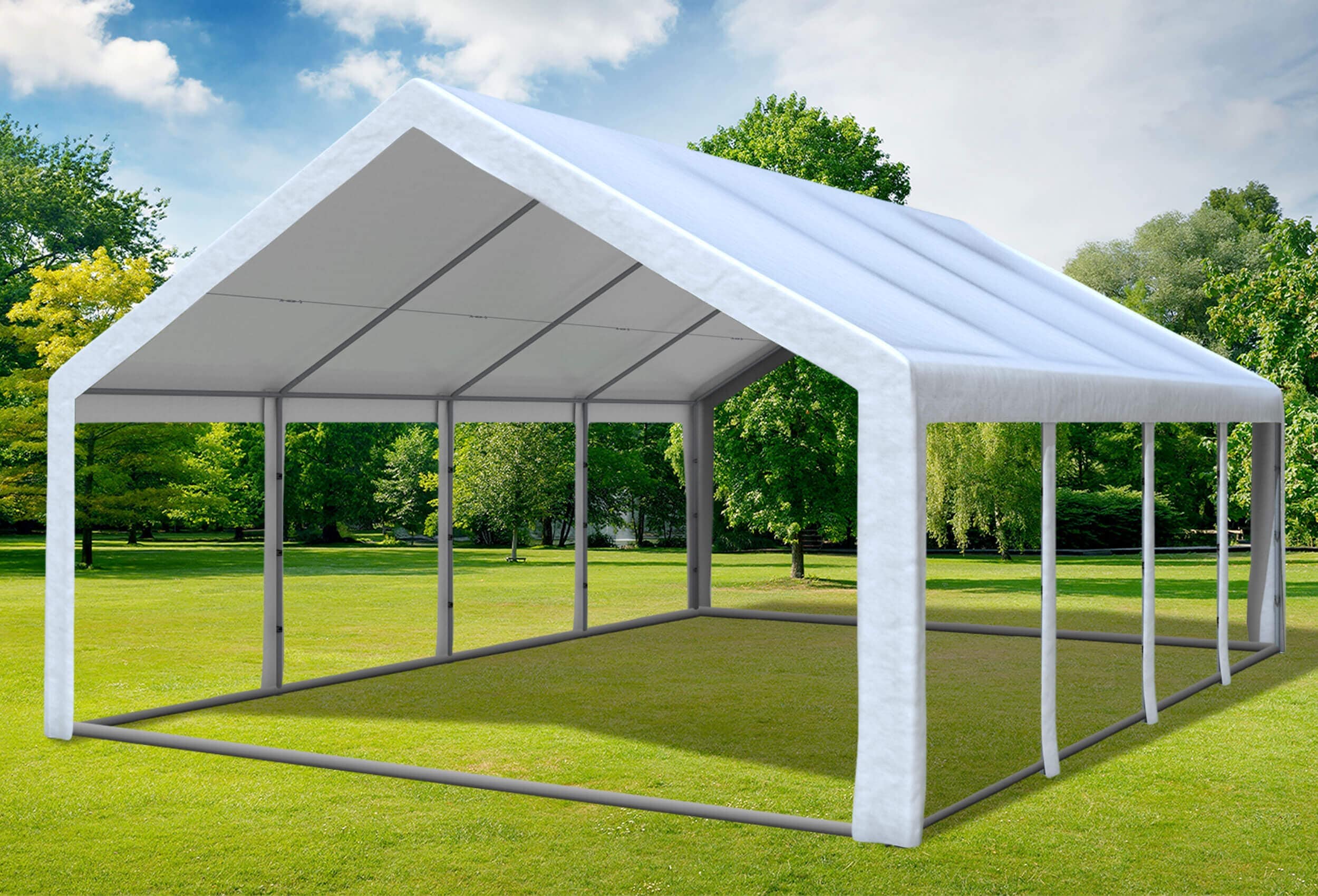 5x8 m Partyzelt, PE weiß