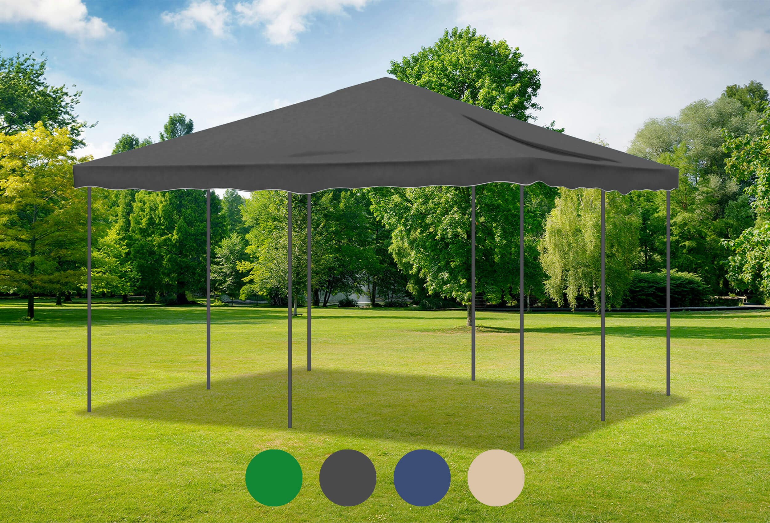 Anthrazitfarbenes Ersatzdach für die Deluxe Serie 4m x 4m