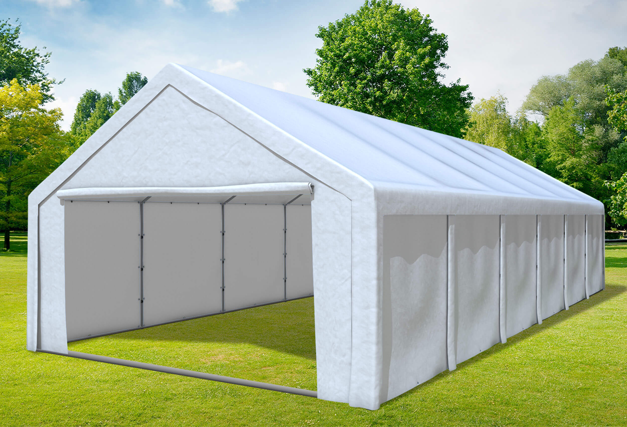 5x12 m Partyzelt, PE weiß