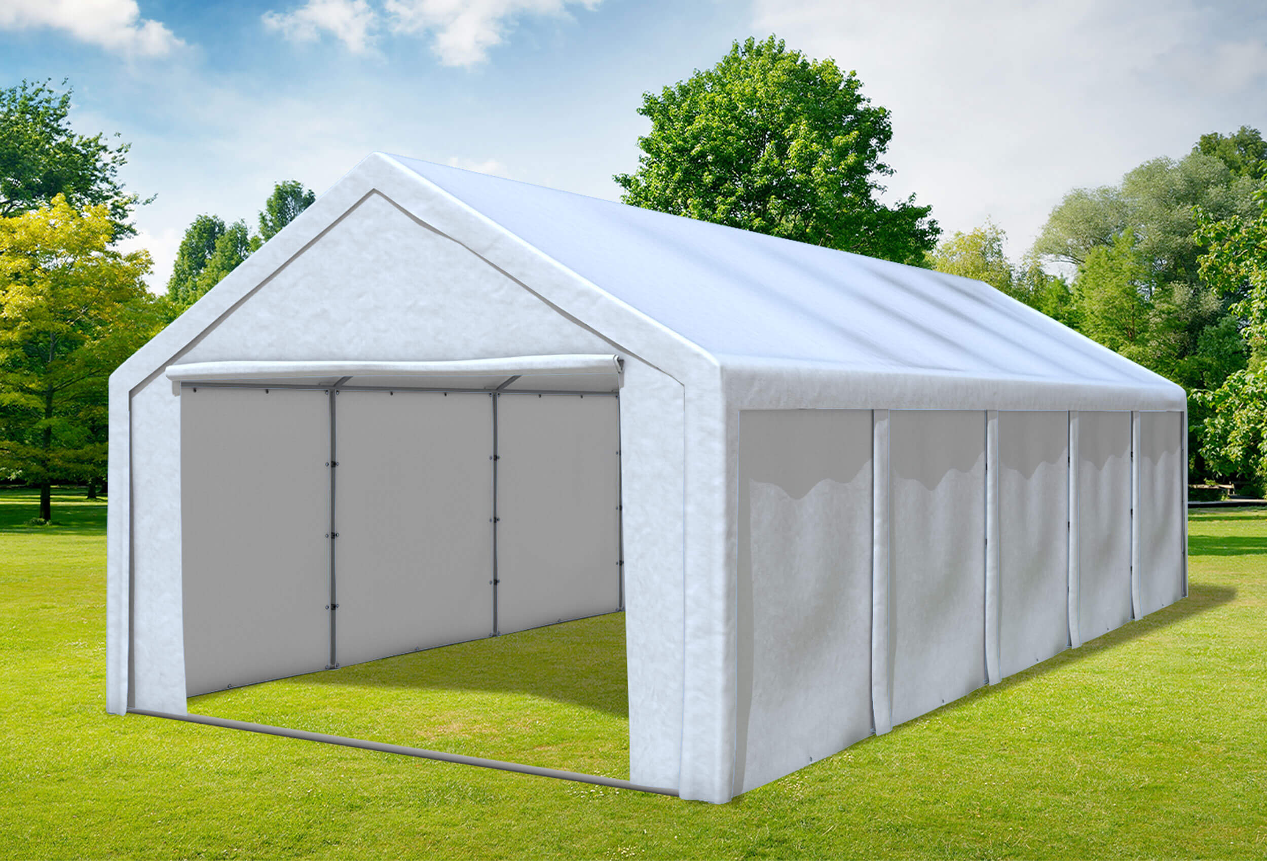 4x10 m Partyzelt, PE weiß