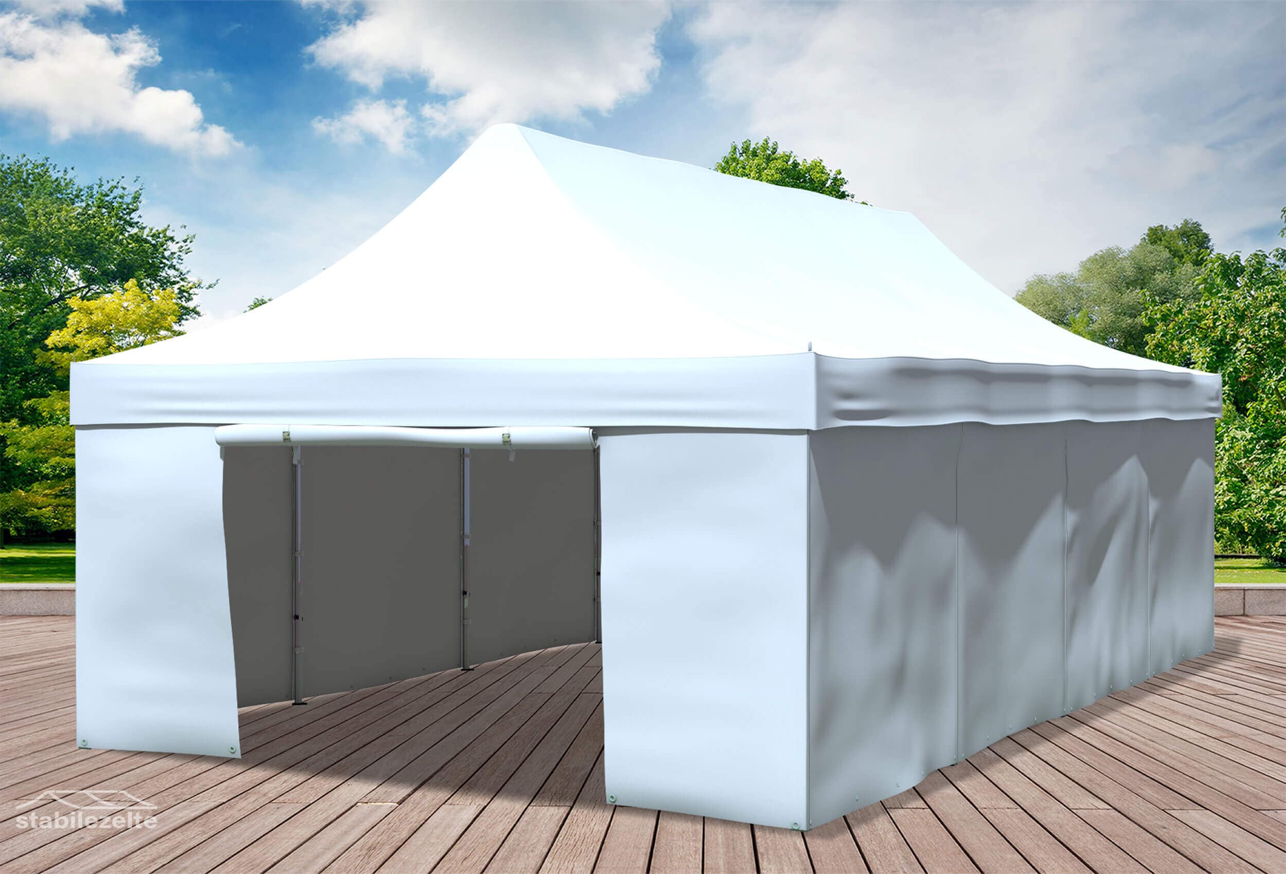 4x8 m Faltpavillon, weiß