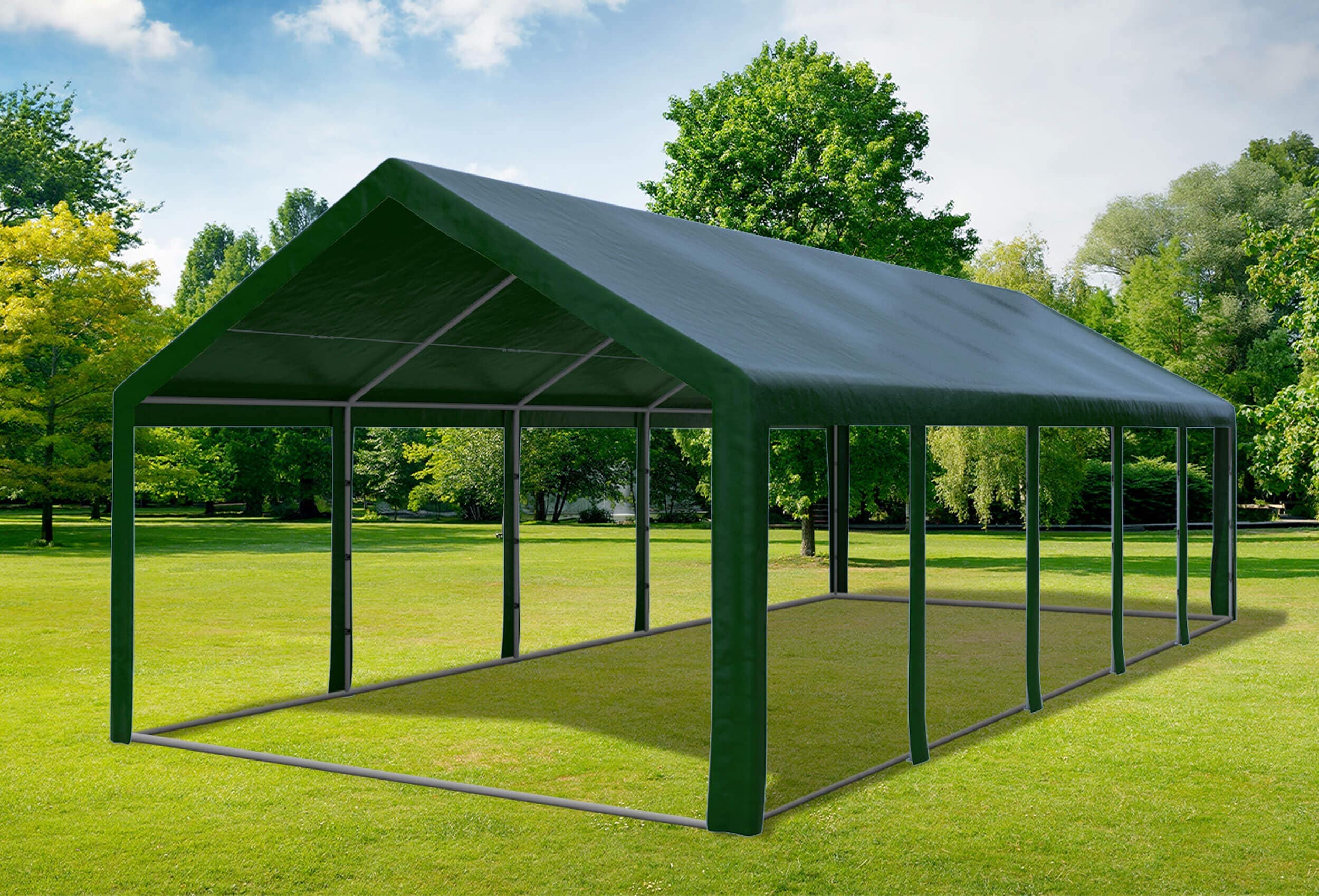 4x10 m Partyzelt, PE grün