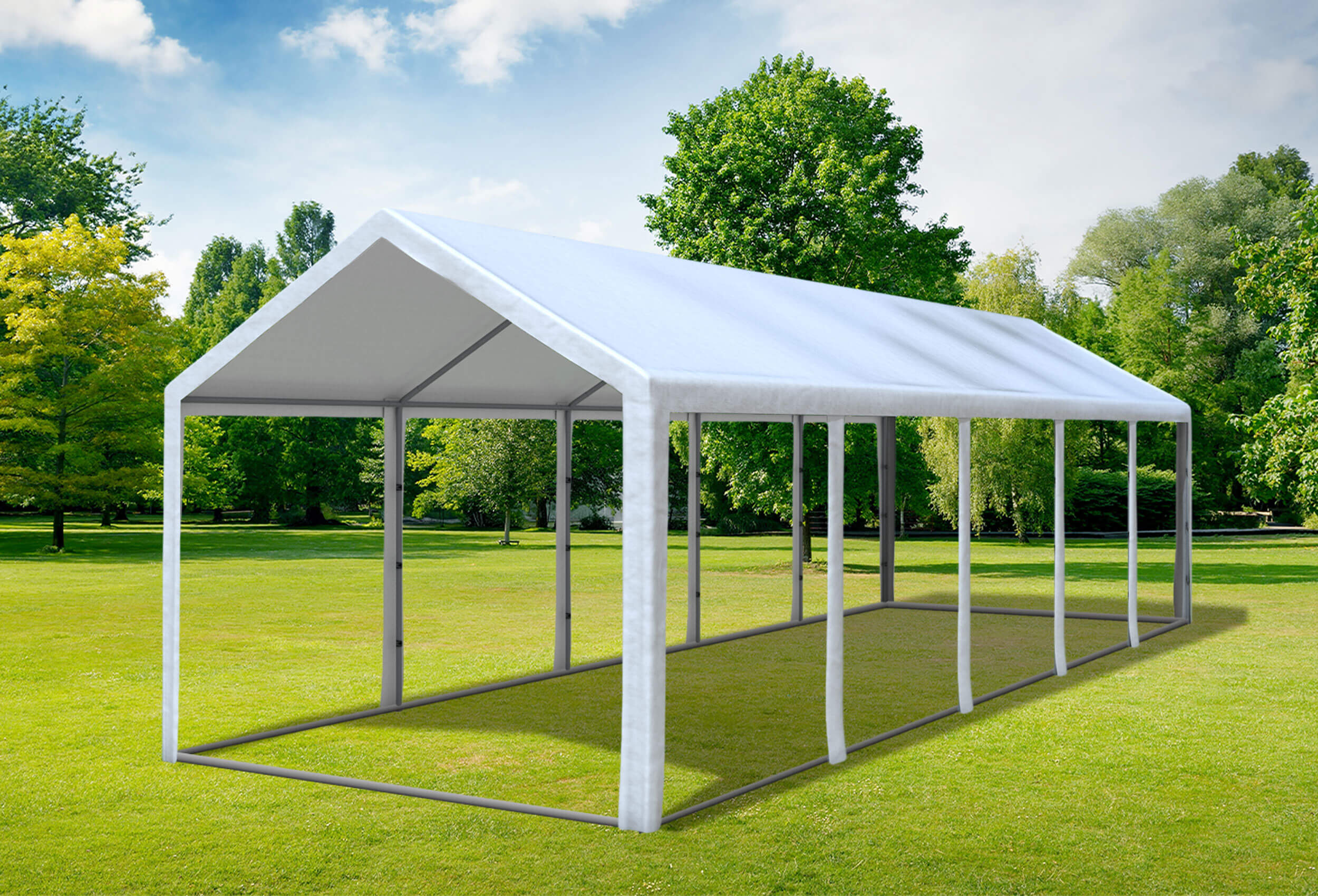 3x10 m Partyzelt, PE weiß