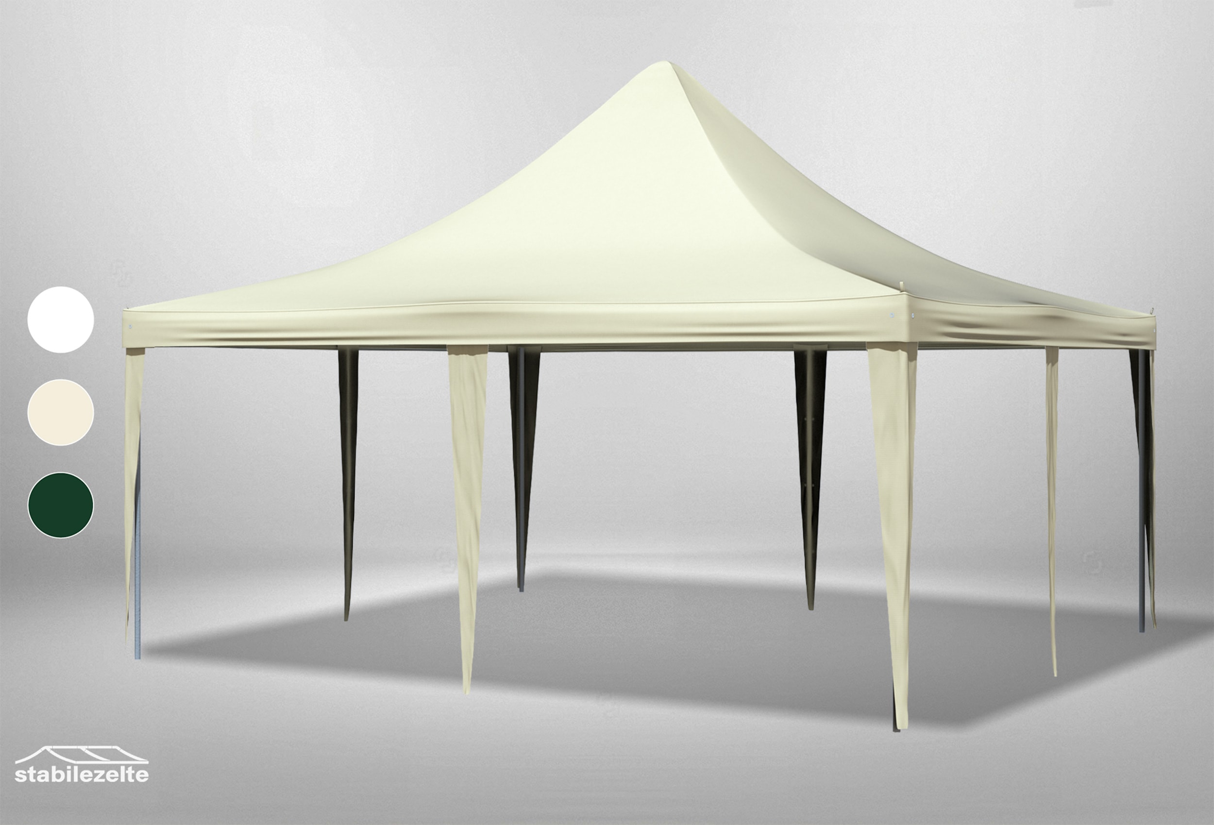 5x5 m Dachplane Arabica PVC inkl. Zubehör, 3 Farben