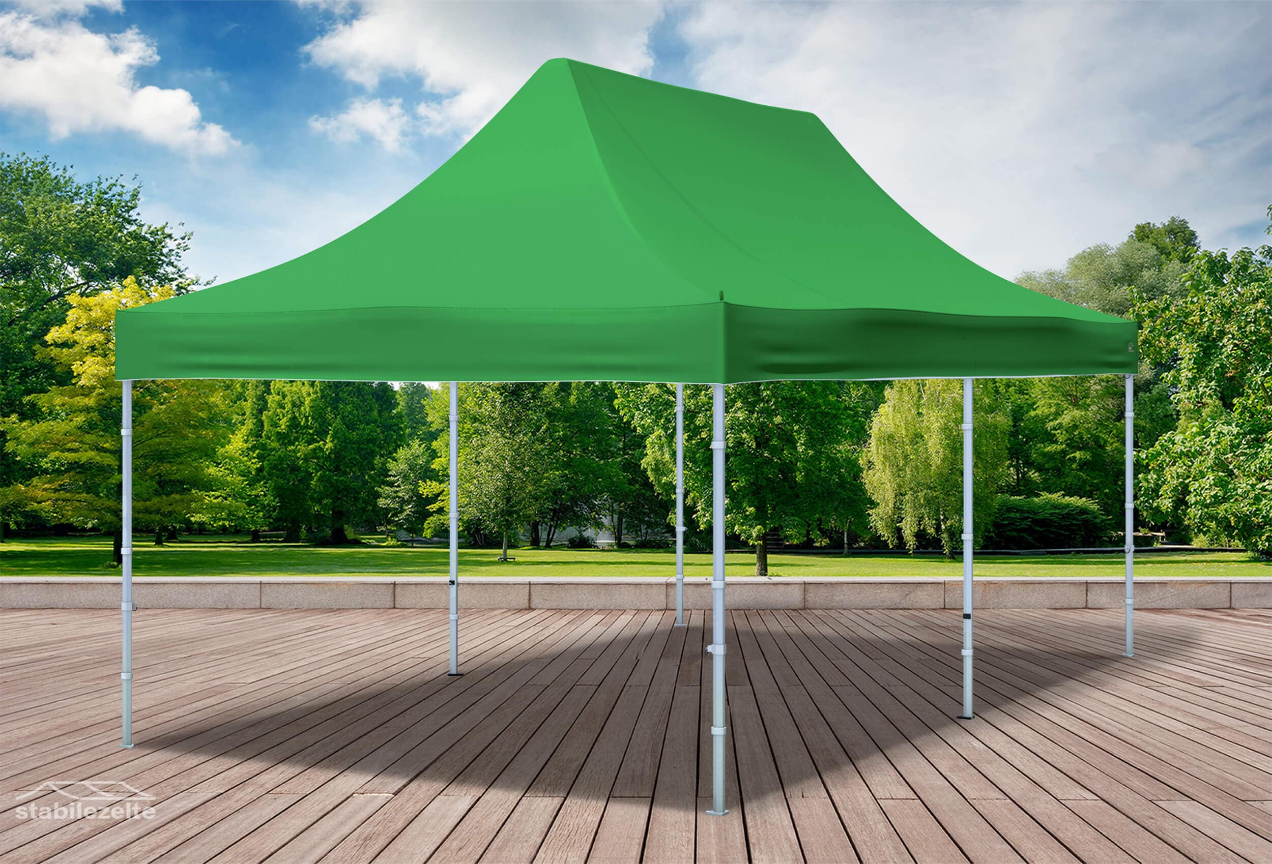 3x6 m Faltpavillon, grün