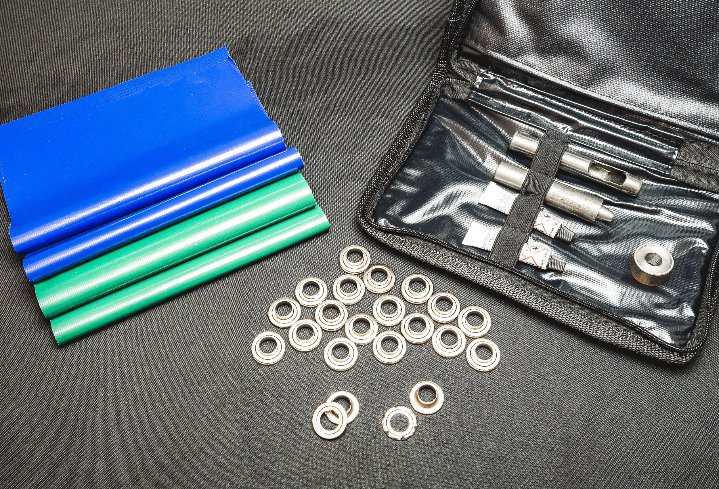 Reparatur-Set für PVC Zelte, versch. Farben