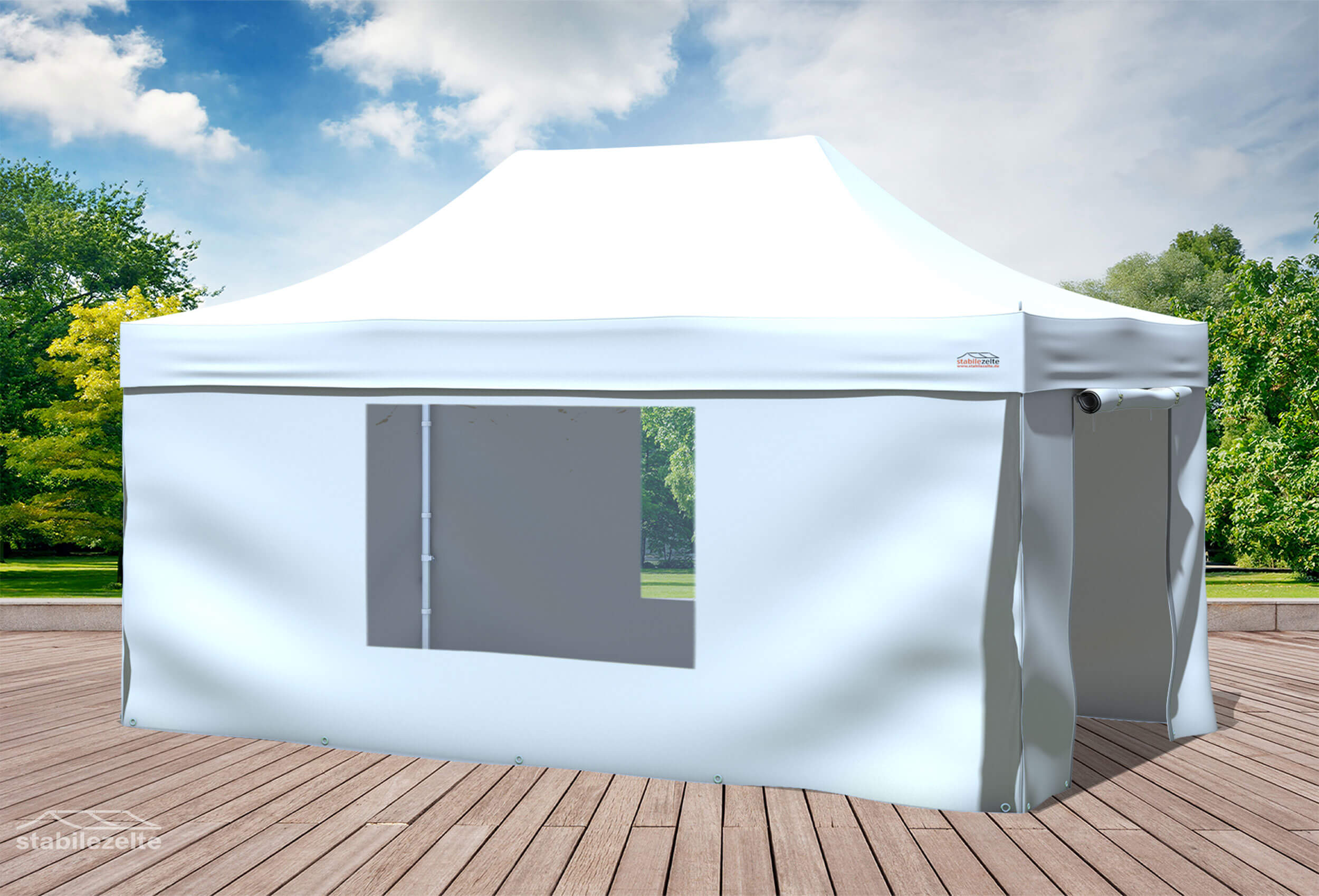 3x4,5 m Faltpavillon, weiß